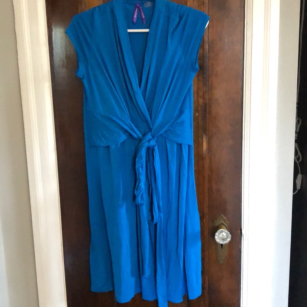 Peacock blue dress